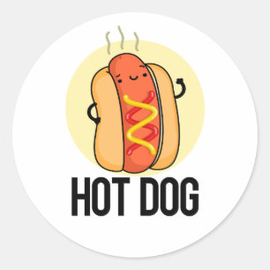 Adesivo Hot Dog Engraçado Snack Pun