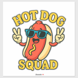 Adesivo Hot Dog Squad Hot Dog Stand Team Hotdog Creme