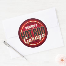 Hot Rod Flames Nome Personalizado Garagem Personal