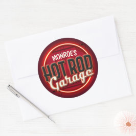 Adesivo Hot Rod Flames Nome Personalizado Garagem Personal