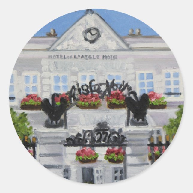 Adesivo Hotel L'Aigle Noir:Fontainebleau Vinheta FRANCE (Frente)