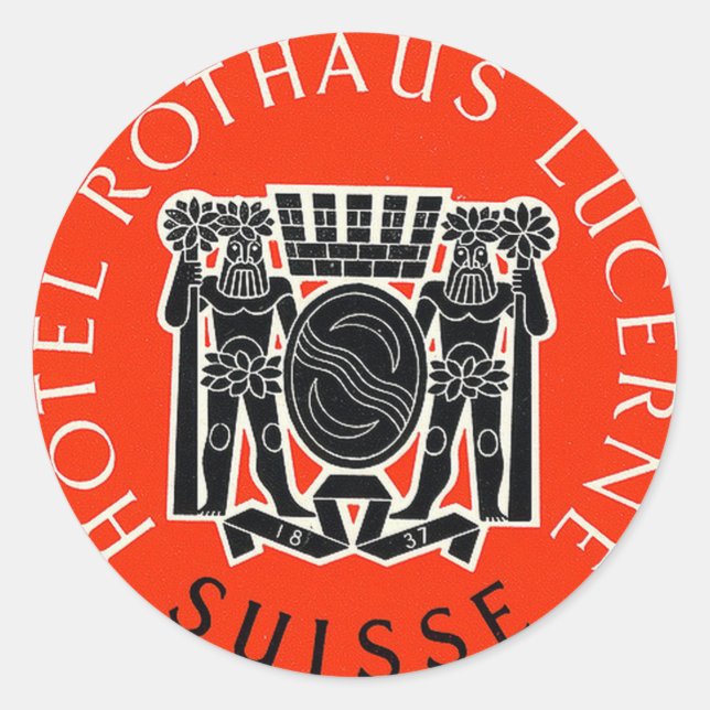 Adesivo Hotel Rothaus Lucerne Suiça Sticker (Frente)
