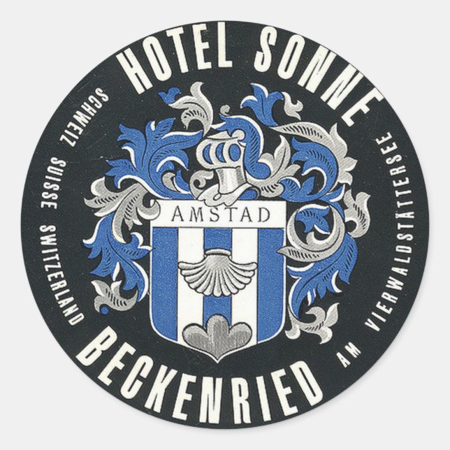 Adesivo Hotel Sonne Beckenried - viagem suíço (Frente)