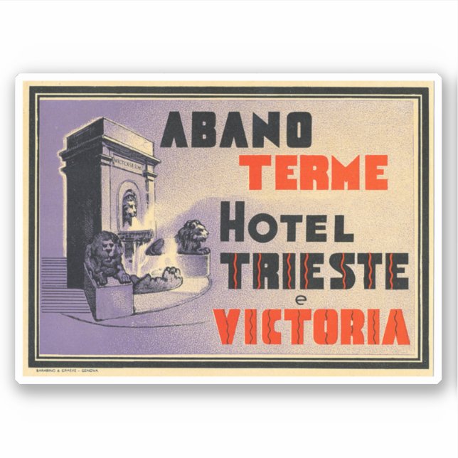 Adesivo Hotel Trieste Victoria Sticker (Frente)