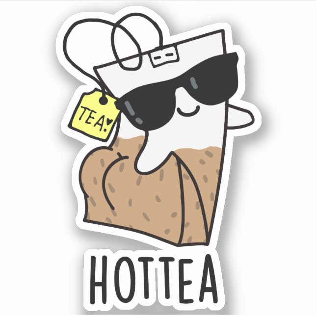 Adesivo Hottea Funny Hot Tea Pun (Frente)
