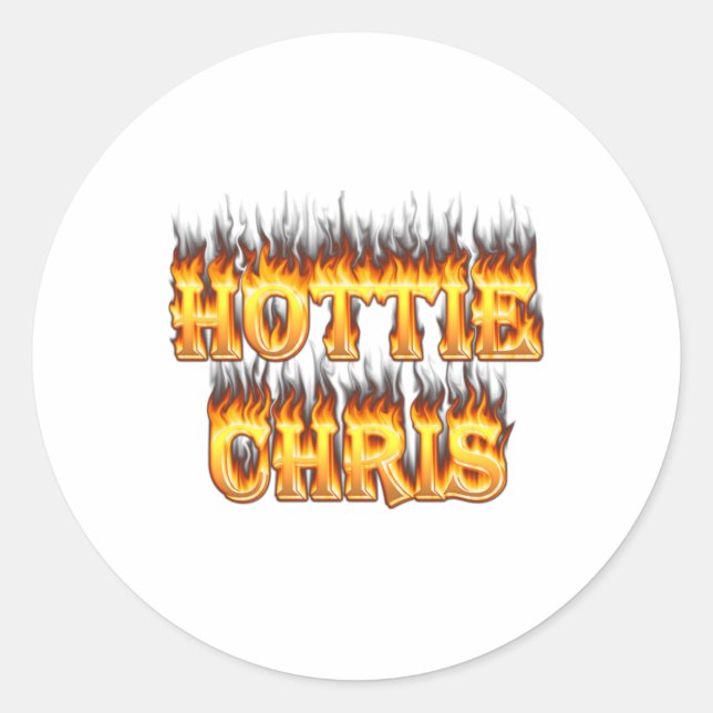 Adesivo Hottie Chris dispara e chama. (Frente)