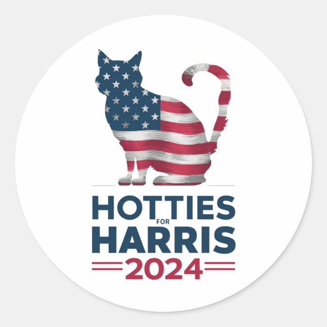 Adesivo Hotties Para Harris 2024 Cat Ladies Kamala Harris (Frente)