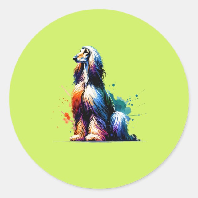 Adesivo Hound Afegão (Frente)