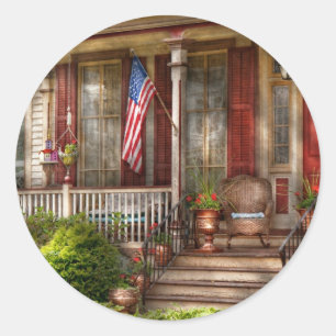Adesivo House - Belvidere, NJ - Uma casa clássica american