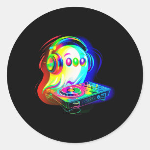 Adesivo House Music Ghost Dj Illusion Óptica Edm Hallowee