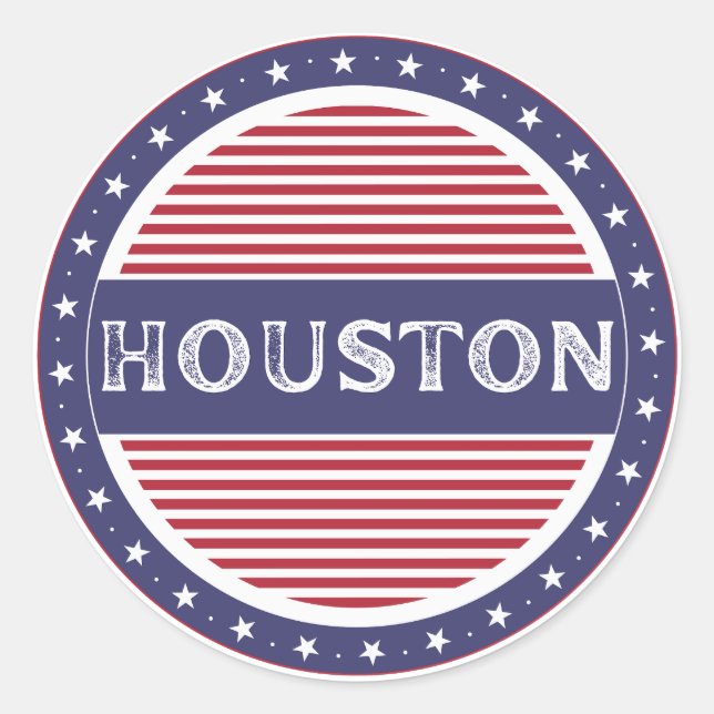 Adesivo Houston City Pride Emblem – American Identity (Frente)