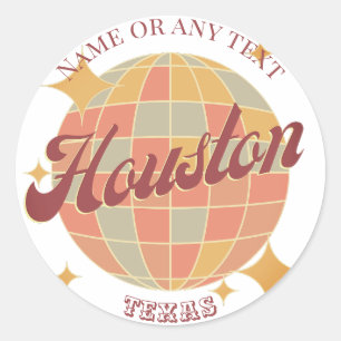 Adesivo Houston City Texas USA Retro decoração