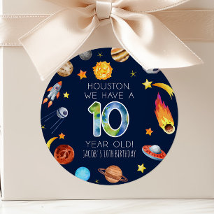 Adesivo Houston Temos Uma Festa De Aniversário De 10 Anos