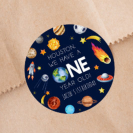 Adesivo Houston Temos Uma Festa De Um Ano De primeiro aniv