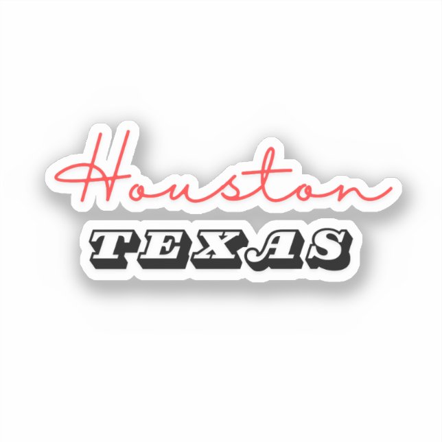 Adesivo Houston Texas (Frente)