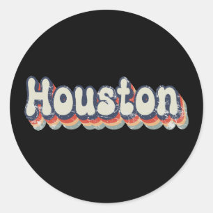 Adesivo Houston Texas Chrome City Classic Art