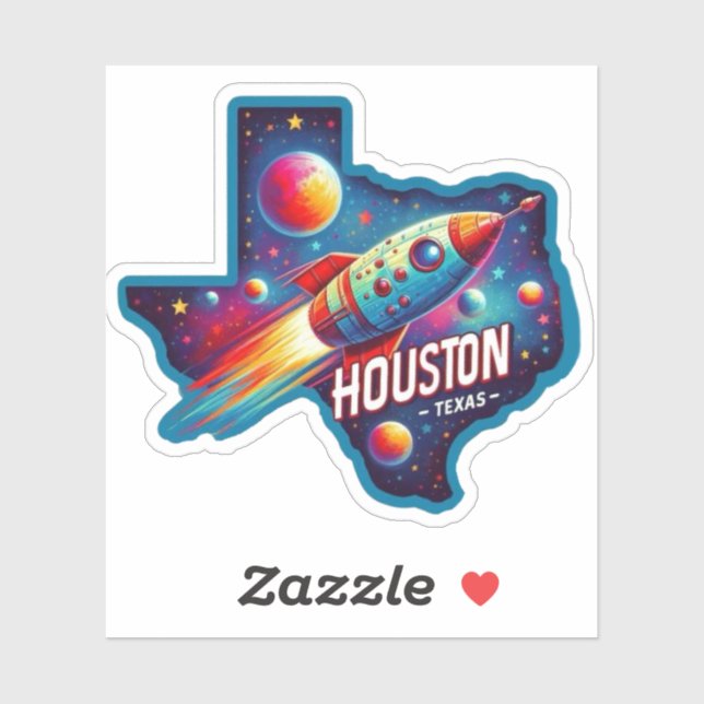Adesivo Houston, Texas EUA - NASA (Folha)