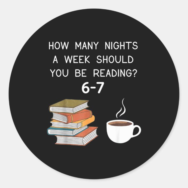 Adesivo How Many Nights Should You Be Reading 6-7  (Frente)