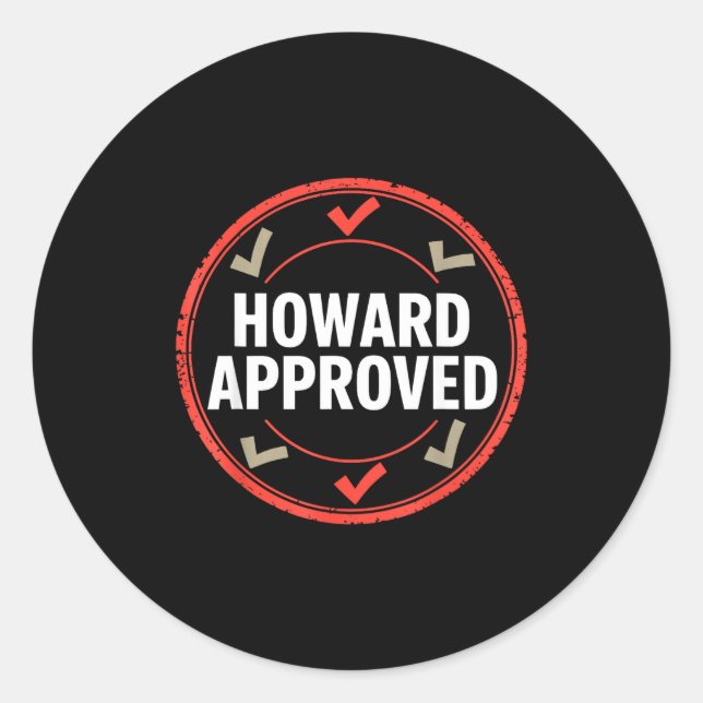 Adesivo Howard aprovou  (Frente)