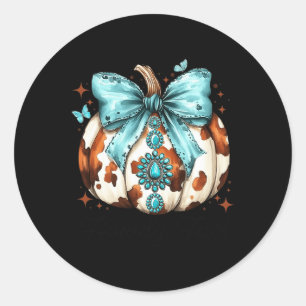 Adesivo Howdy Fall Western Pumpkin Halloween Cowhide Pumpk