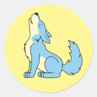 Howling Baby Blue Wolf