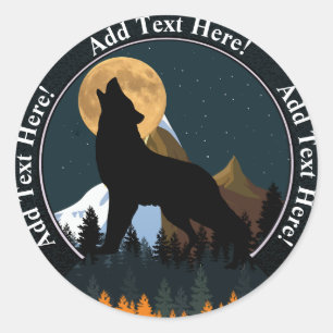Adesivo Howling Wolf Full Moon
