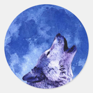 Adesivo Howling Wolf na Lua
