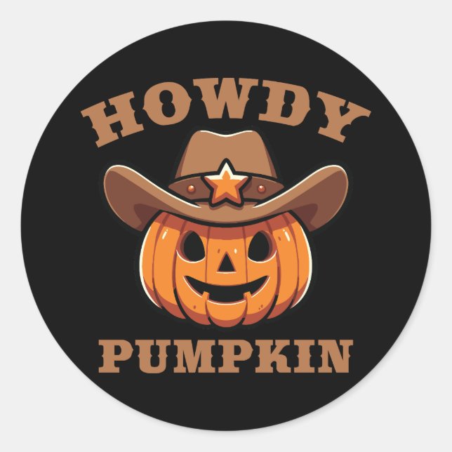 Adesivo Howpkin Cowboy Halloween Sticker (Frente)