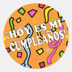 Adesivo Hoy es mi cumpleaños Birhday em espanhol