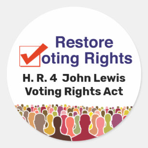 Adesivo HR4 Lei de Direitos de Voto John Lewis