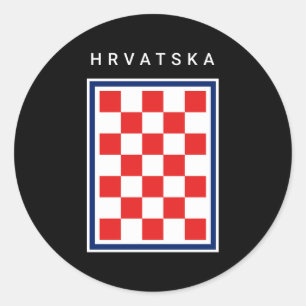 Adesivo Hrvatska Checker Azul Fronteira