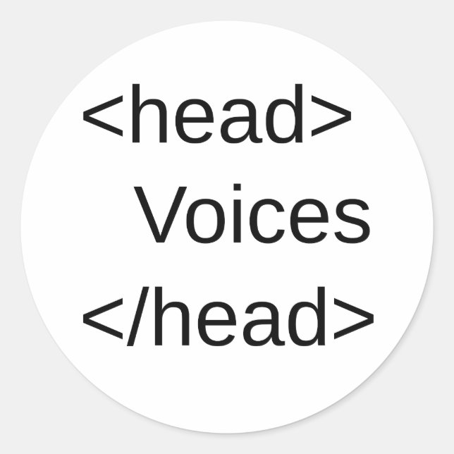 Adesivo HTML-Voices no meu</head> (Frente)