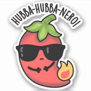Adesivo Hubba-hubba-nero Funny Habanero Pun