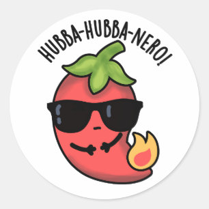 Adesivo Hubba-hubba-nero Funny Habanero Pun