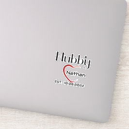 Adesivo Hubby Wifey correspondente ao Aniversário de Casam