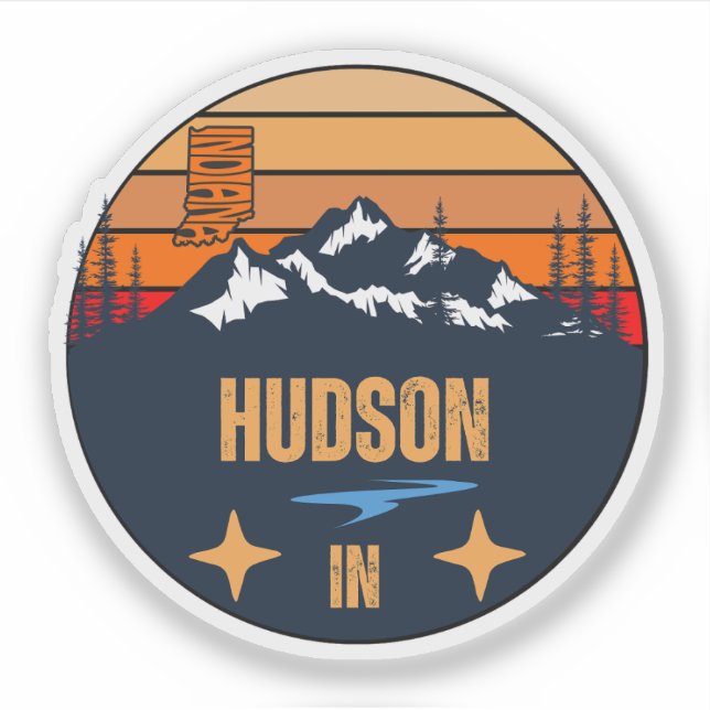 Adesivo Hudson, Indiana (Frente)