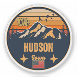 Adesivo Hudson, Iowa Ia, Estados Unidos