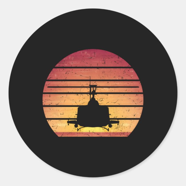 Adesivo Huey Helicopter Style Vietnam Chopper (Frente)