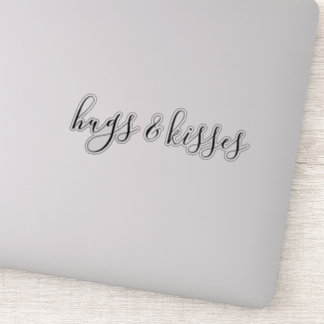 Adesivo Hugs & Kisses de Cotação Personalizados