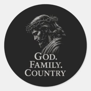 Adesivo Hugvyn Deus Família País Jesus Fé Cristã Mi