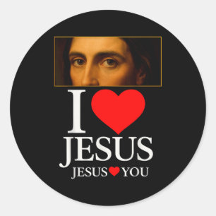 Adesivo Hugvyn Eu Amo Jesus Eu Adoro Jesus Fé Americana C