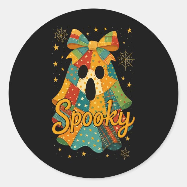 Adesivo Hugvyn Halloween Patchwork Spooky Ghost Arco Prepp (Frente)
