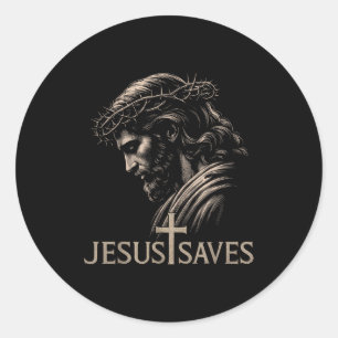 Adesivo Hugvyn Jesus salva minimalista fé cristã Cruz