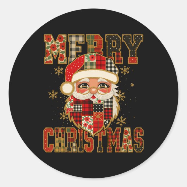 Adesivo Hugvyn Natal Papai Noel Feliz de Patchwork Chris (Frente)
