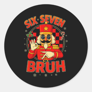 Adesivo Hugvyn Six Seven Bruh Quebra-Nozes Natal 67 Meme