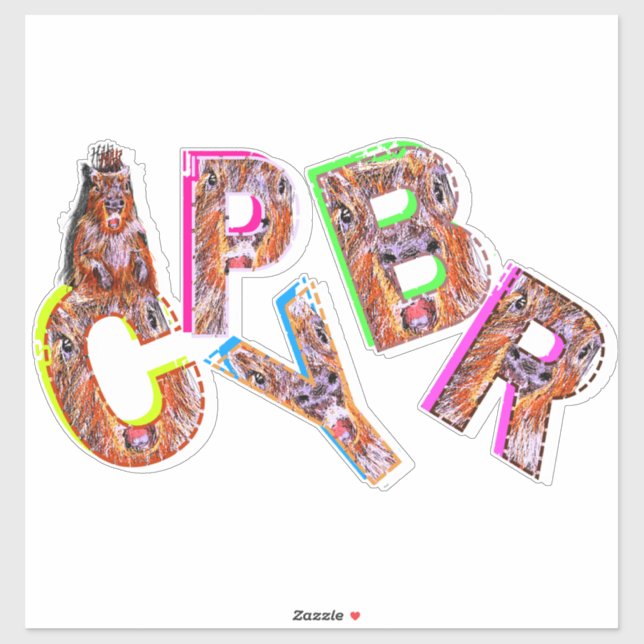 ADESIVO "HUH" CAPYBARA (Folha)