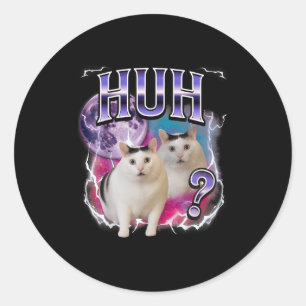 Adesivo Huh Cat Chonky Meme Engraçado Confuso Os Amantes D