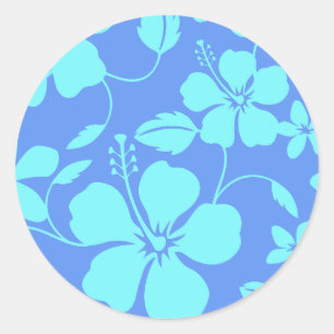 ADESIVO HULA HAVAIANA (HIBÍSCO) PERVINCA/TEAL