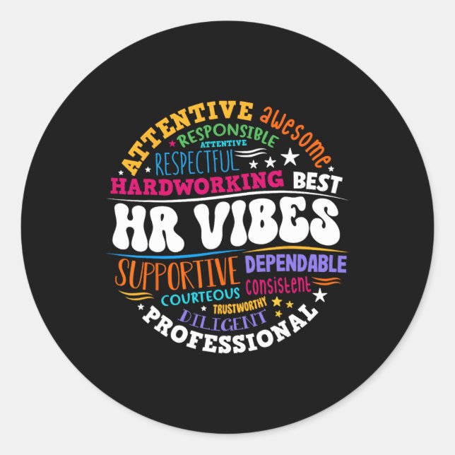 Adesivo Human Resources Hr Vibes Analyst Employee Apprecia (Frente)