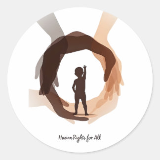 Adesivo Human Rights for All – Minimal Diversity Circle De